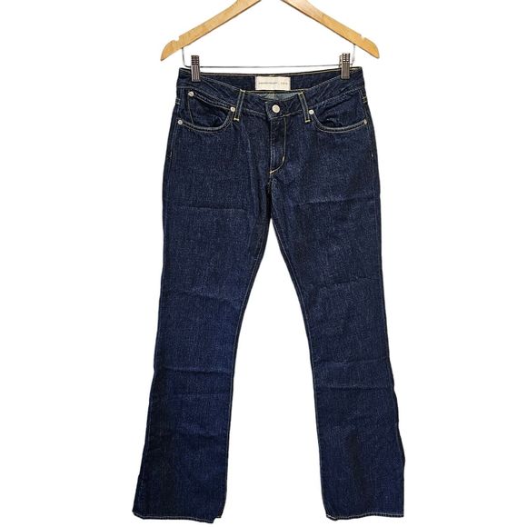 Paper Denim & Cloth Super Low 5 Flare Jeans Dark Wash Size 28 100% Cotton - Picture 1 of 4